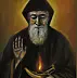Damian Gierlach - Oil painting Portrait Holy Charbel 24x30cm DGIERLACH