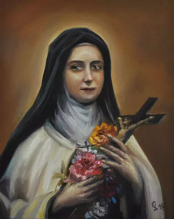 Damian Gierlach - Obraz olejny ŚWIĘTA TERESA Portret GIERLACH