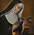 Damian Gierlach - Oil painting Saint Rita. Portrait of GIERLACH