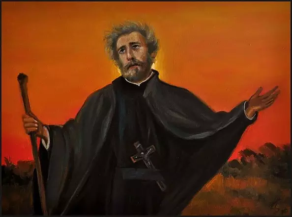 Damian Gierlach - Oil painting Święty Andrzej Bobola 30x40 Portrait of GIERLACH