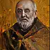 Damian Gierlach - Peinture à l'huile Saint Frère Albert 30x40 Portrait de GIERLACH