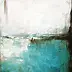 Maja Gajewska - Oil Painting - Turquoise and white IX
