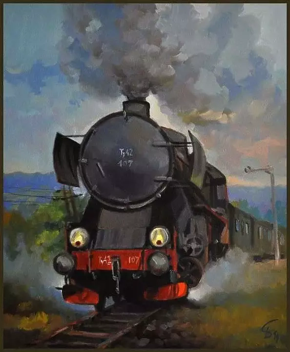 Damian Gierlach - Obraz olejny Ty42 Na Beskidzkim Szlaku 46x38 GIERLACH