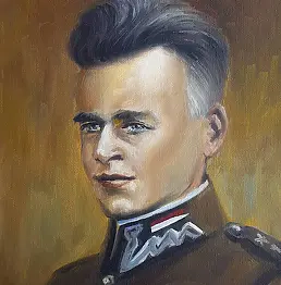 Damian Gierlach - Oil painting Portrait of Witold Pilecki GIERLACH