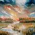 Krzysztof Kłosowicz - Oil painting "Sunset IV"