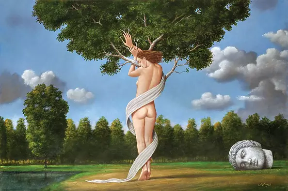 Rafał Olbiński - Oil Painting - Twilight of the Gods