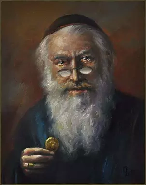 Damian Gierlach - An oil painting of the Jew, fortunately 24x30 GIERLACH