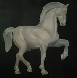 Małgorzata Gazduła - Oil painting, acrylic horse sculpture