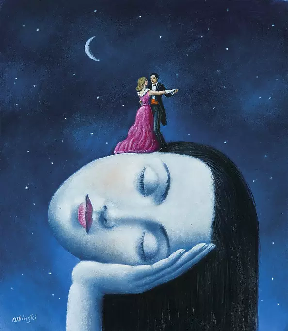 Rafał Olbiński - Oil painting - La Traviata