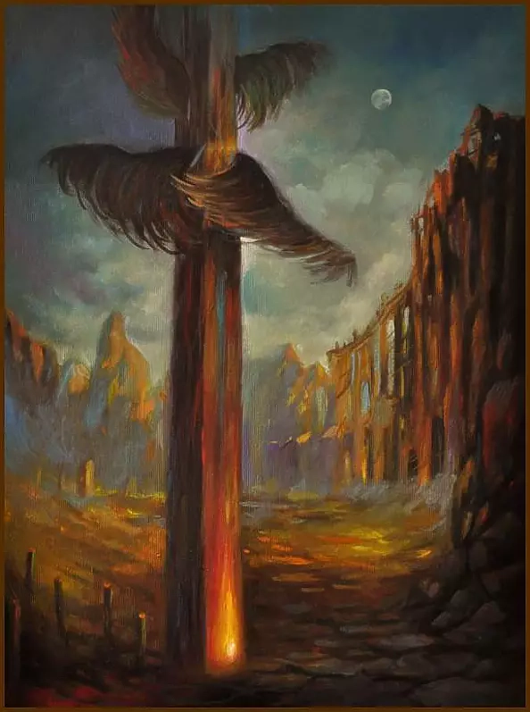 Damian Gierlach - Oil painting on canvas VISION 23 fantasy GIERLACH