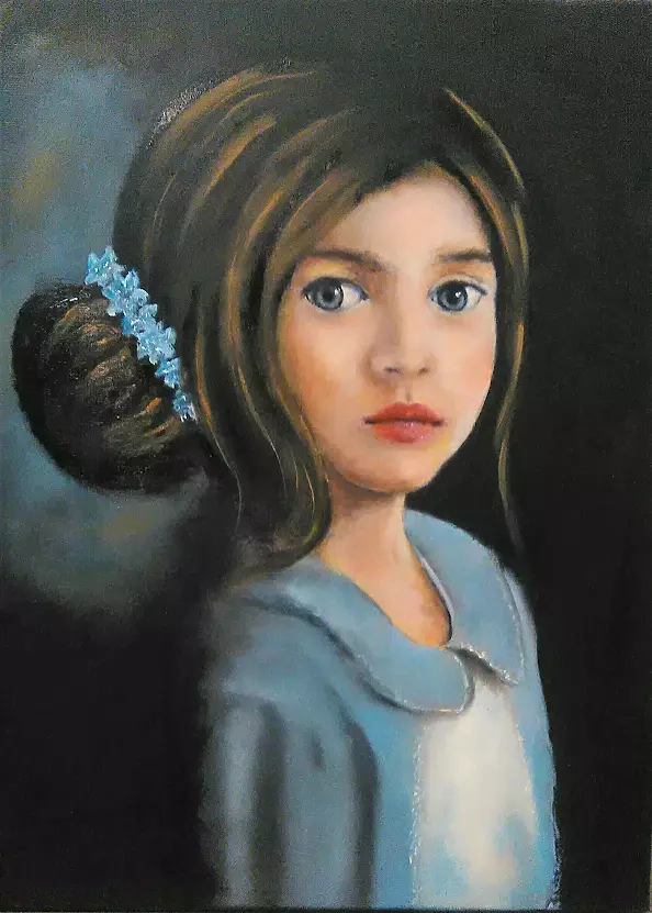 Małgorzata Gazduła - Oil painting portrait of a girl
