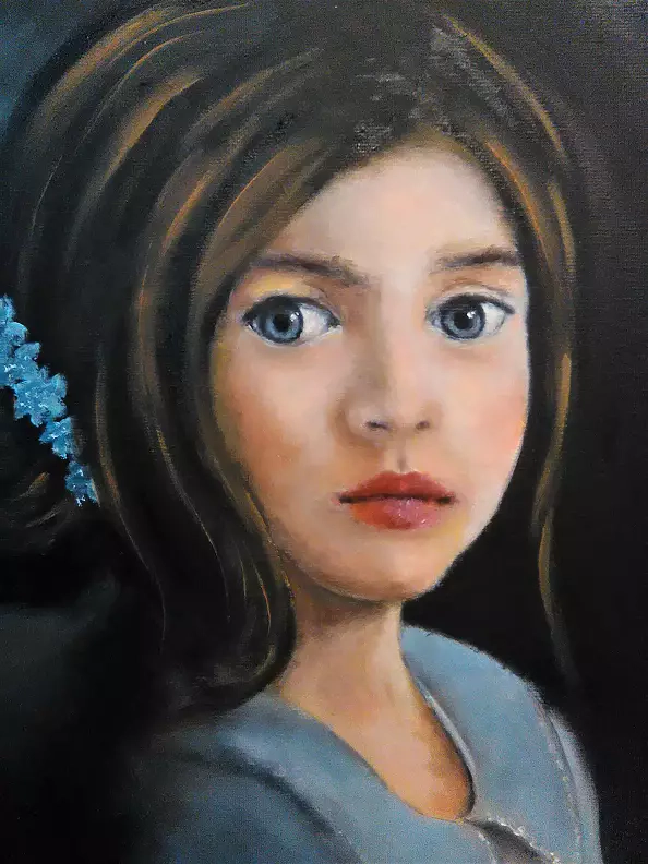 Małgorzata Gazduła - Oil painting portrait of a girl
