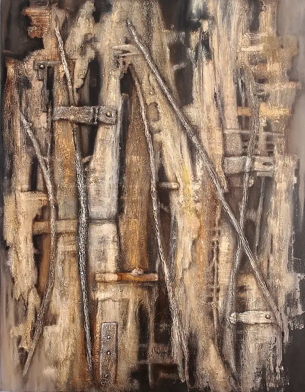 Lidia Olbrycht, Obraz strukturalny, Obraz olejny - płótno, 70 x 90