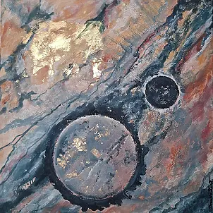 Danuta Zgoł - Structured image with gold