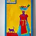 Oksana Chumakova, Triptychon-Gemälde „Viva La Cat!“, Acrylgemälde - Leinwand, 90 x 50