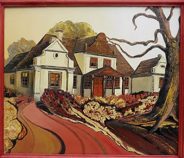 Radosław Trepiński - Obraz z cyklu:Okruchy klimatu ziemiańskich siedzib - Dwór w Osówcu