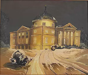 Radosław Trepiński - Obraz z cyklu:Okruchy klimatu ziemiańskich siedzib - Pałac w Lubostroniu