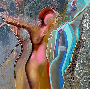 Anna Lupa Suchy, , Quadro a olio - tela, 50 x 50