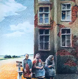 Grzegorz Ziółkowski, Oczekiwanie, Pastel - karton/tektura, papier, 35 x 50