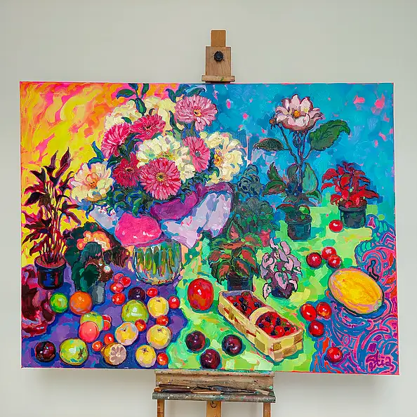 Anastasiia Kurkova, Oddech Rozkwitu, Obraz olejny - płótno, 130 x 100