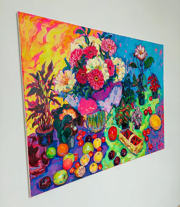 Anastasiia Kurkova, Oddech Rozkwitu, Obraz olejny - płótno, 130 x 100