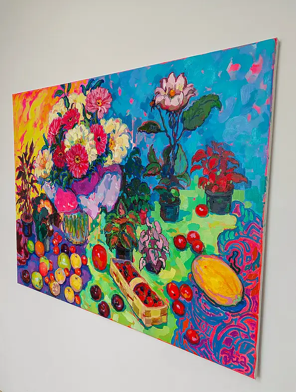 Anastasiia Kurkova, Oddech Rozkwitu, Obraz olejny - płótno, 130 x 100