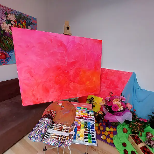 Anastasiia Kurkova, Oddech Rozkwitu, Obraz olejny - płótno, 130 x 100