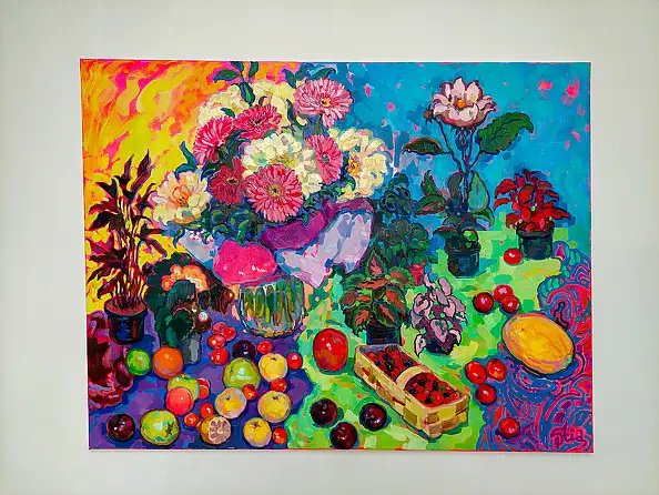 Anastasiia Kurkova, Oddech Rozkwitu, Obraz olejny - płótno, 130 x 100