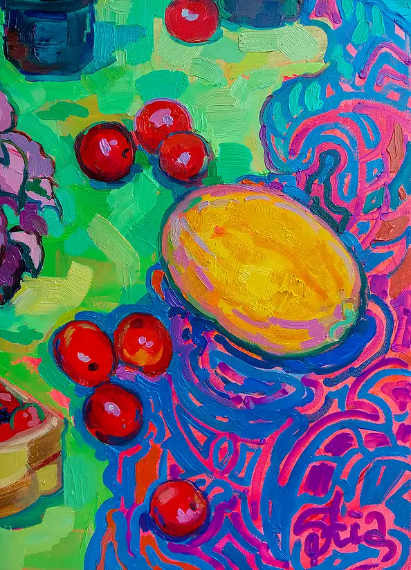 Anastasiia Kurkova, Oddech Rozkwitu, Obraz olejny - płótno, 130 x 100