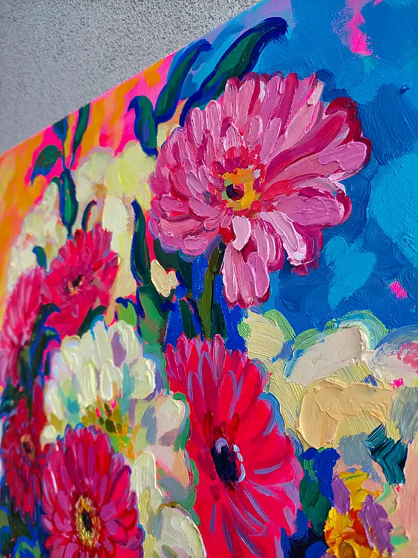 Anastasiia Kurkova, Oddech Rozkwitu, Obraz olejny - płótno, 130 x 100