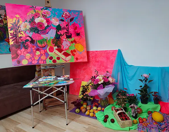 Anastasiia Kurkova, Oddech Rozkwitu, Obraz olejny - płótno, 130 x 100