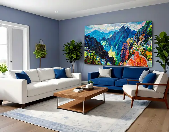 Anastasiia Kurkova, Breath of the Heights, Oil painting - canvas, 200 x 120