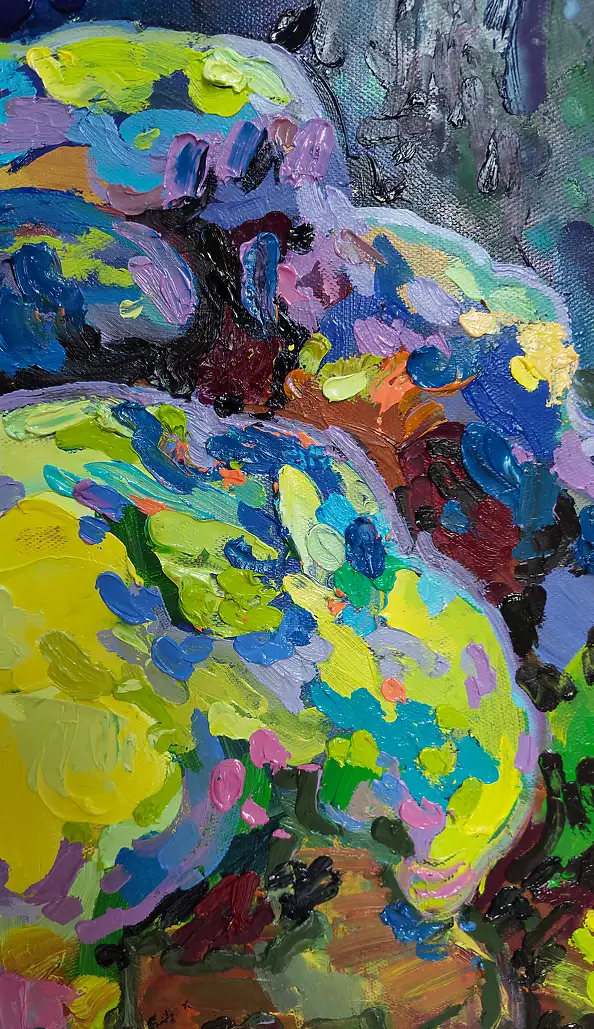 Anastasiia Kurkova, Breath of the Heights, Oil painting - canvas, 200 x 120