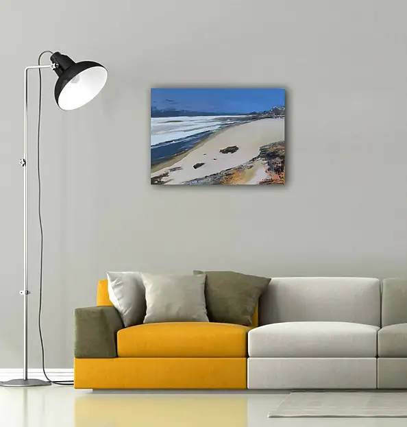 Henadzy Havartsou, The Breath of the Ocean. The Line of Silence, Oil painting - canvas, 70 x 50