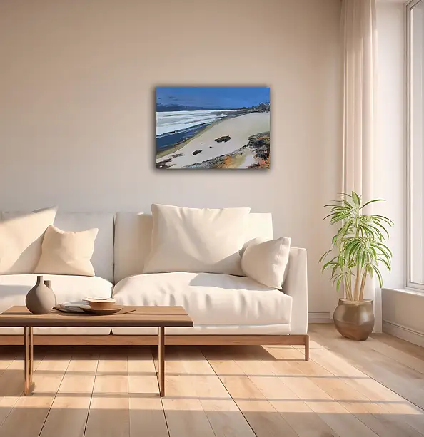 Henadzy Havartsou, The Breath of the Ocean. The Line of Silence, Oil painting - canvas, 70 x 50