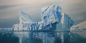 Agnieszka Długołęcka, Oderwany, dryfujący I, Obraz olejny - płótno, 100 x 50