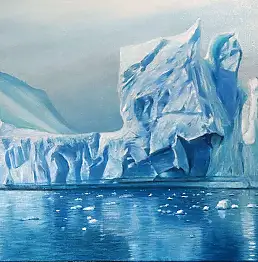 Agnieszka Długołęcka, Oderwany, dryfujący I, Obraz olejny - płótno, 100 x 50