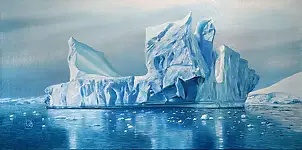Agnieszka Długołęcka, Oderwany, dryfujący I, Obraz olejny - płótno, 100 x 50