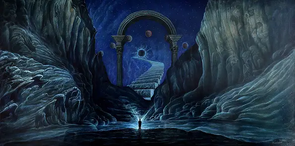 Krzysztof Polaczenko, Scoperta, Dipinto acrilico - pannello, 120 x 60