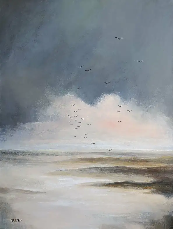 Paulina Lebida, Partenze - dipinto acrilico, Quadro ad acrilico - tela, 60 x 80