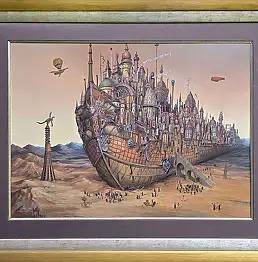 Tomasz Sętowski, Odnalezienie Arki, rok 2013, Obraz olejny - płótno, 80 x 60