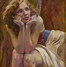 Dariusz Kaleta, Odpoczywający Anioł , Obraz olejny - płótno, 50 x 80