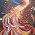 Luba Santkiewicz, Fenice infuocata, Dipinto acrilico - tela, 30 x 70