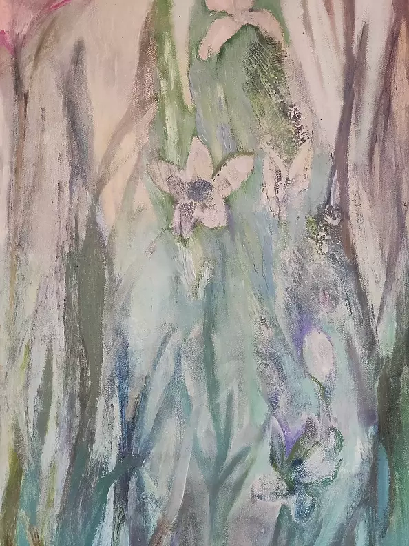 Aldona Zając - Garden with irises