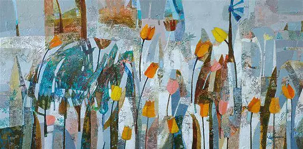 Alicja Słaboń Urbaniak - Garden at dusk