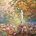 Jolanta Madej, Garden with Lilies, Oil painting - canvas, 100 x 90