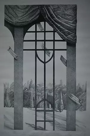 Andrzej Siewierski - Gardens-pencil drawing