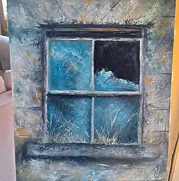 Klaudia Wilk, Okno na świat , Obraz olejny - płyta, 50 x 60