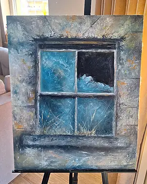 Klaudia Wilk, Okno na świat , Obraz olejny - płyta, 50 x 60