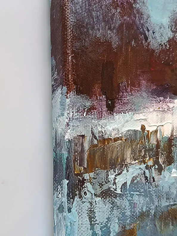 Kamila Ossowska, Okruchy zimy, Obraz akrylowy - płótno, 20 x 20
